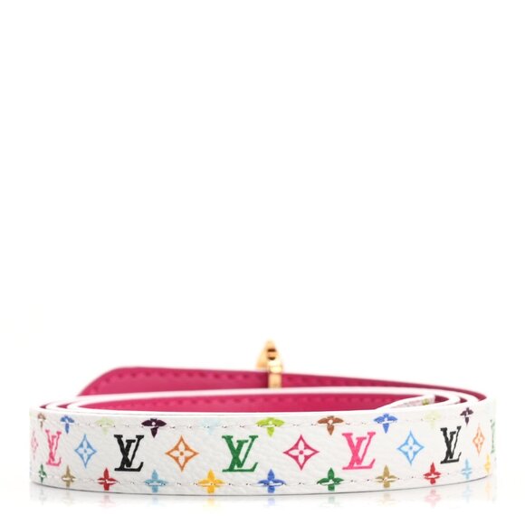 Louis Vuitton TM Murakami Mini Flowergram Reversible Belt Pink White 80cm XS NEW - Picture 7 of 15